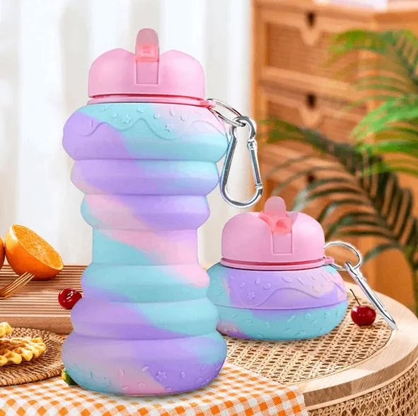 Cotton Candy | Collapsible Silicone Sports Water Bottle