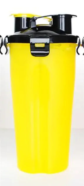 2-in-1 Portable Pet Water Bottle | Food Dispenser with Collapsible Silicone Bowl