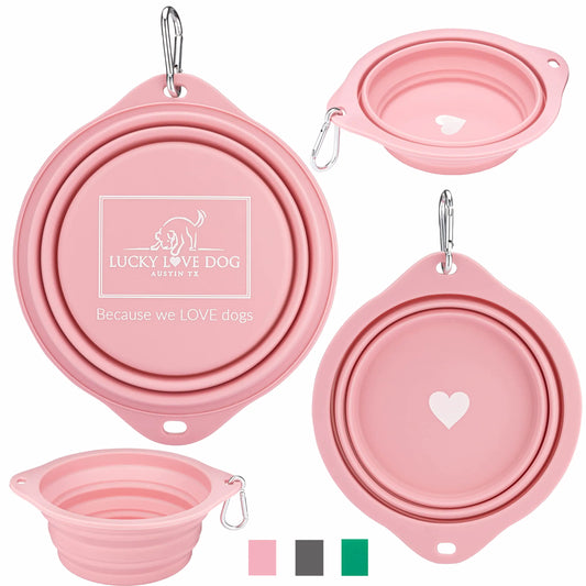 Lucky Love Dog | Collapsible Travel Bowl