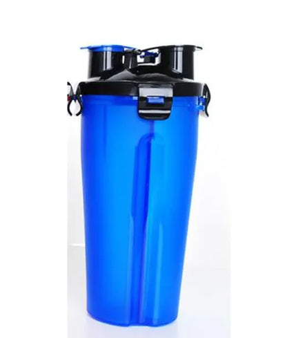 2-in-1 Portable Pet Water Bottle | Food Dispenser with Collapsible Silicone Bowl