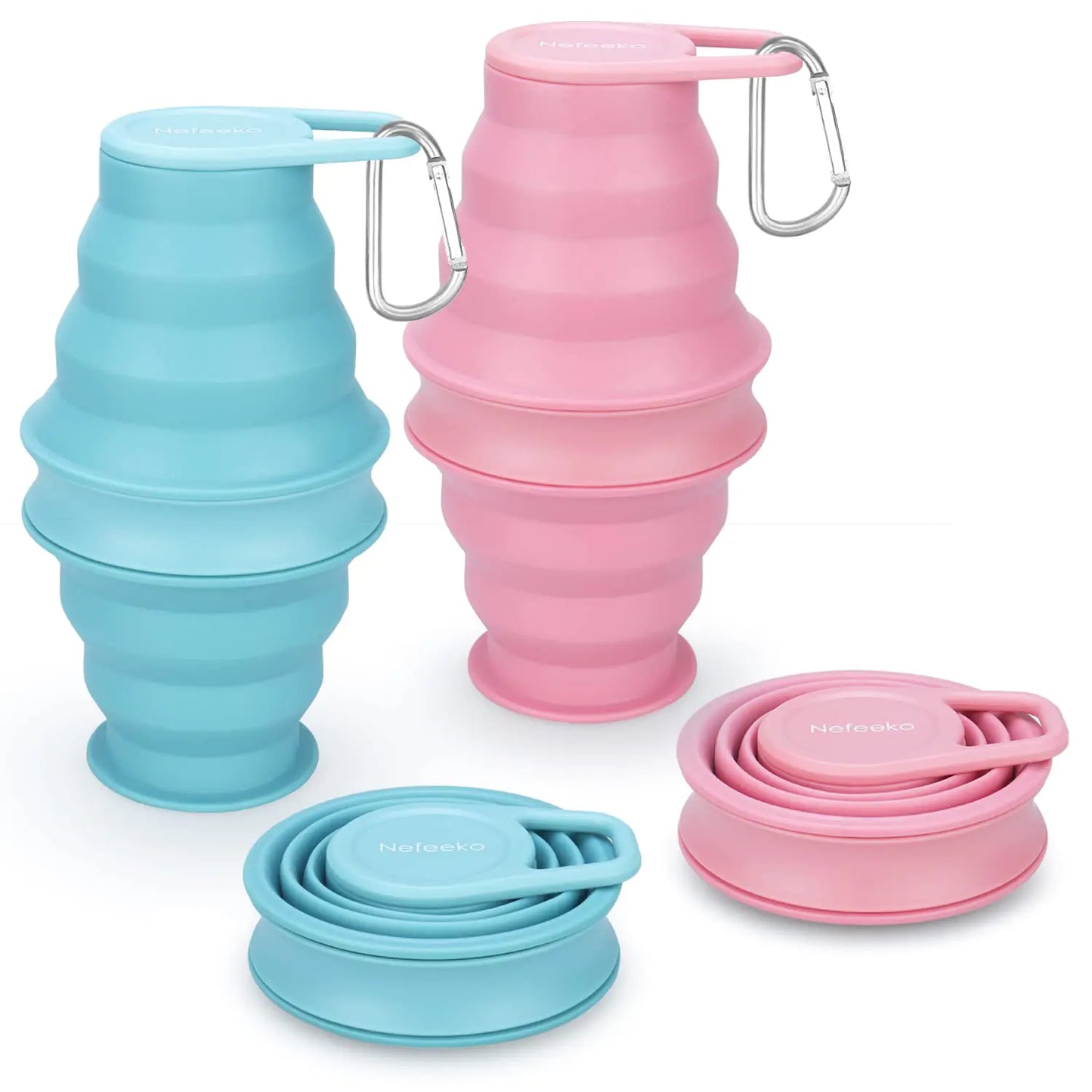 Nefeeko | 2 Pack Collapsible Water Bottles