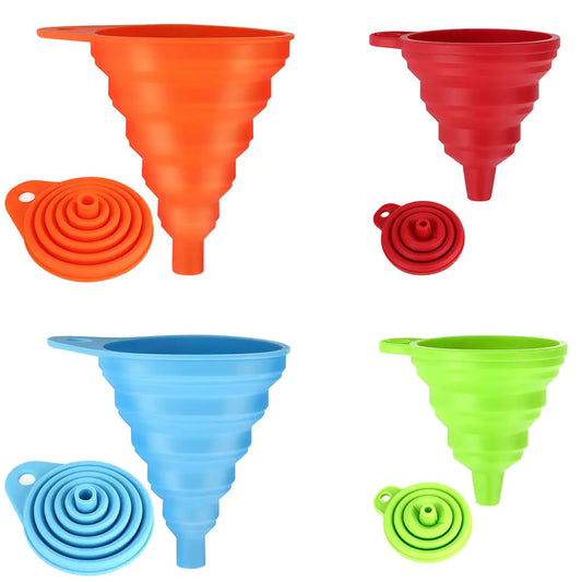 Siasky | 4 Pcs Silicone Collapsible Funnels