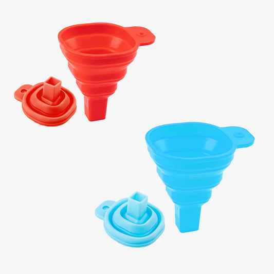 AUEAR | 2 Pack Silicone Collapsible Funnels