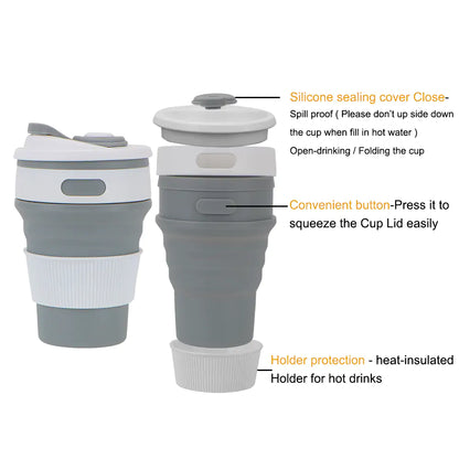Personal Coffee Cup | Collapsible Silicone Cup