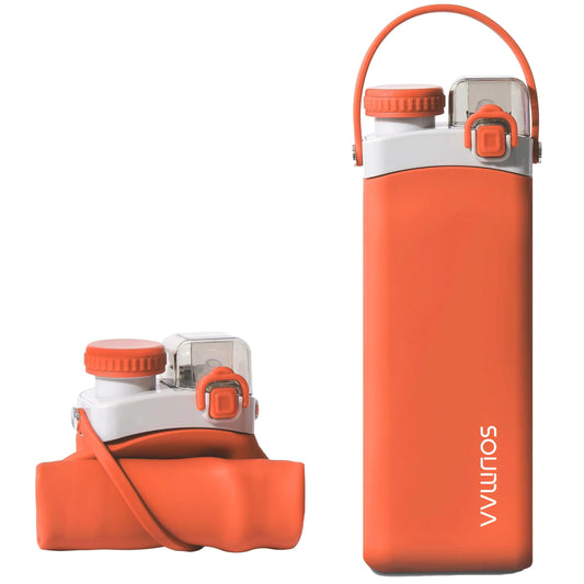 SOUMAA | Silicon Collapsible Water Bottle with Straw