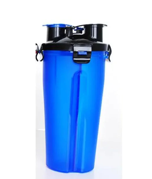 2-in-1 Portable Pet Water Bottle | Food Dispenser with Collapsible Silicone Bowl